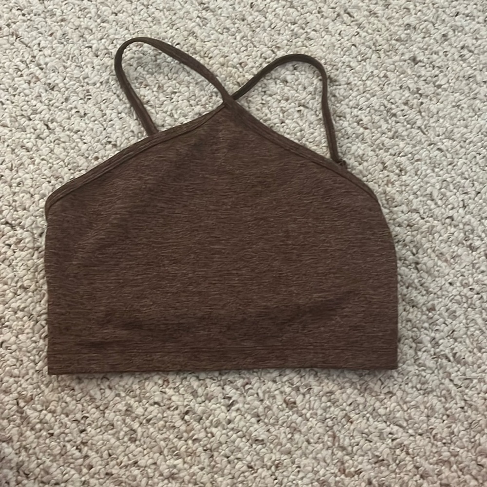 offline by aerie brown top/sports bra - size xs